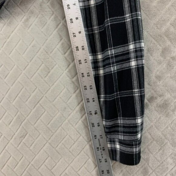 LA Hearts Womans S Crop Top Button Up Shirt Two Tone Plaid Long Sleeve Collared - Picture 12 of 16